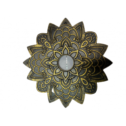 Plato flor de loto dorado...