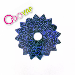 Plato flor de loto azul