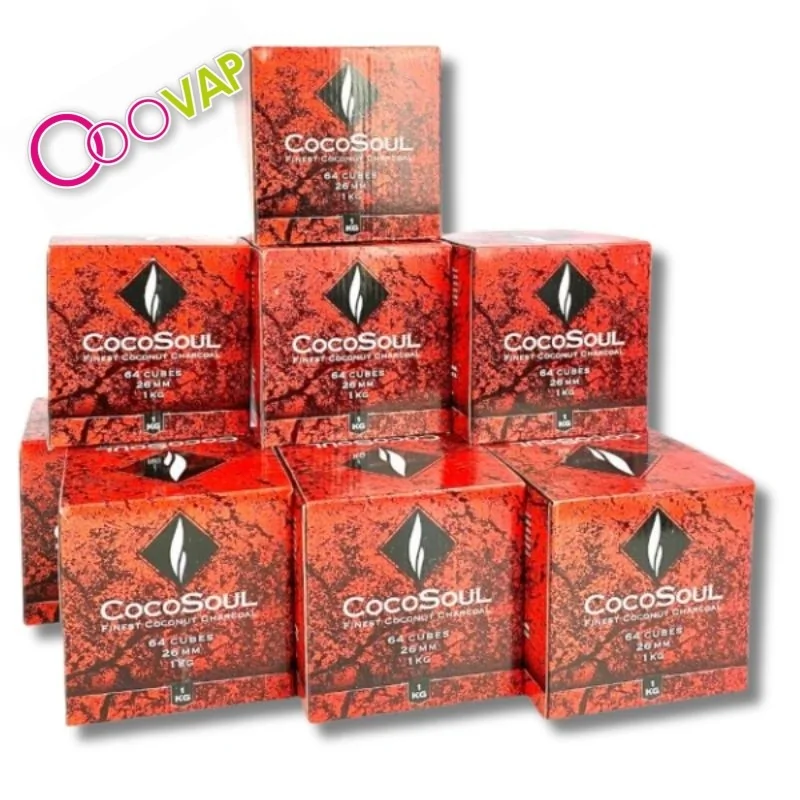 Pack 10 Kg Carbón CocoSoul 26x26 1kg
