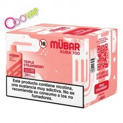 CAJA POD DESECHABLE MUBAR KUBA 700 10UD - TRIPLE STRAWBERRY
