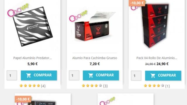 Papel aluminio cachimba Ooovap