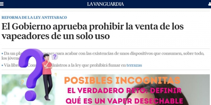 ✔️España prohíbe los vapeadores desechables