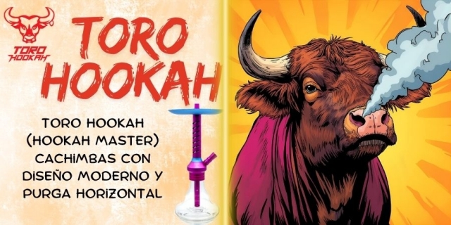 Toro Hookah (Hookah Master) | Cachimbas con diseño moderno y purga horizontal